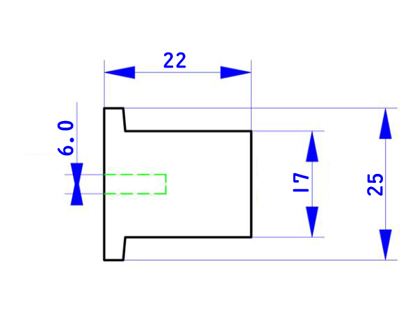 25mm(6.0) ツマミ アルミ 削り出し ブラック ボリューム つまみ 2個 管理番号[AS0178C1]_画像4