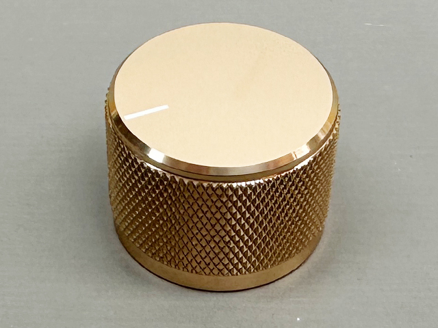 30mm(6.0) high class switch aluminium shaving (formation process during milling) Gold volume knob control number [AP0377C2]