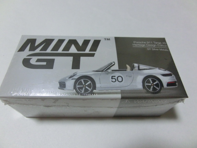 MINI GT 1/64 ポルシェ 911 タルガ 4S ヘリテージデザインエディション GTシルバーメタリック 左ハンドル MGT00507-L 新品_画像1