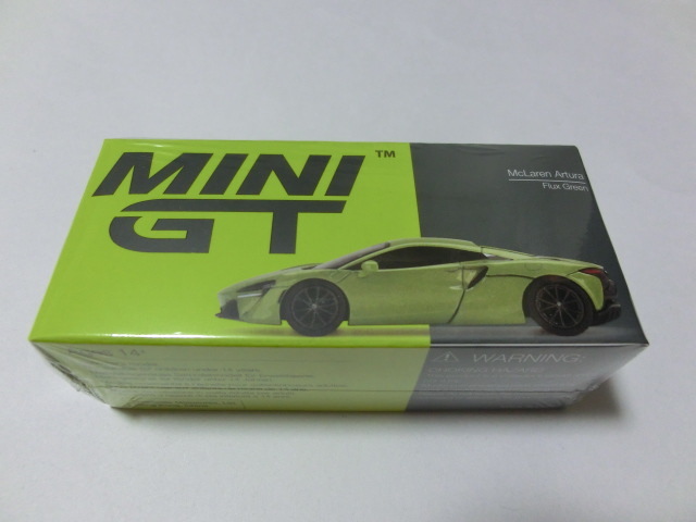 MINI GT 1/64 マクラーレン アルトゥーラ フラックスグリーン 左ハンドル MGT00496-L 新品_画像1