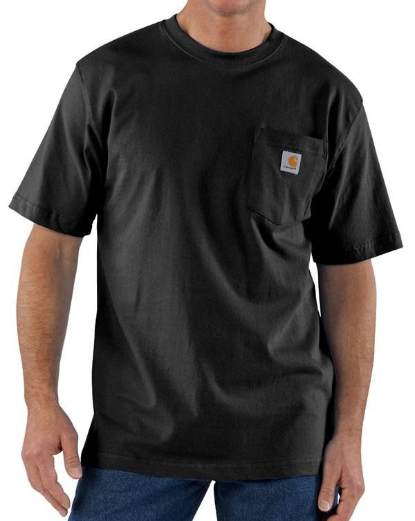 CARHARTT (カーハート) US Tシャツ Workwear Pocket T-Shirt Black ブラック (M) ポケット付き 無地 (K87)_画像1