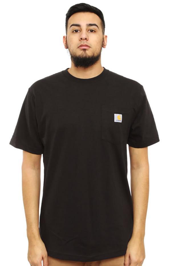 CARHARTT (カーハート) US Tシャツ Workwear Pocket T-Shirt Black ブラック (M) ポケット付き 無地 (K87)_画像2