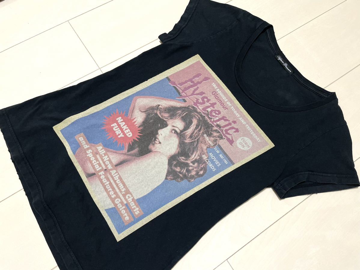 HYSTERIC GLAMOUR Hysteric Glamour девушка рисунок his девушка повреждение обработка футболка NO10987