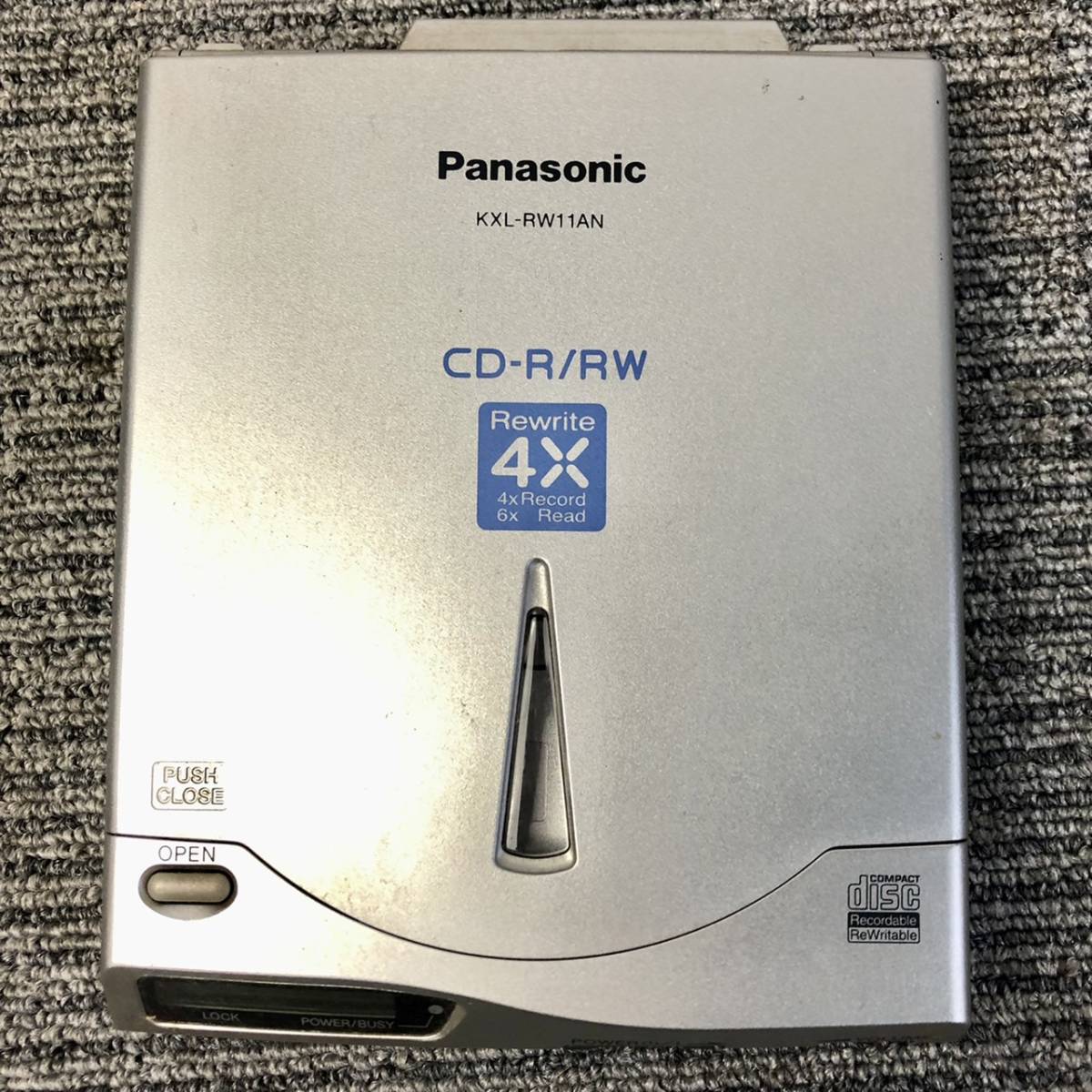 パナソニック Panasonic KXL-RW10AN ポータブルCD-R/RWドライブ 付属品多数 CDプレイヤー シルバー 取扱説明書付_画像1