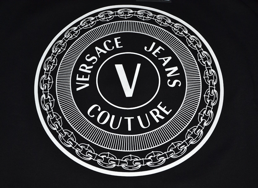 [ новый товар ]. дорога Versace джинсы kchu-ruVERSACE JEANS COUTURE высококлассный тренировочный M размер чёрный большой Silhouette футболка 8314