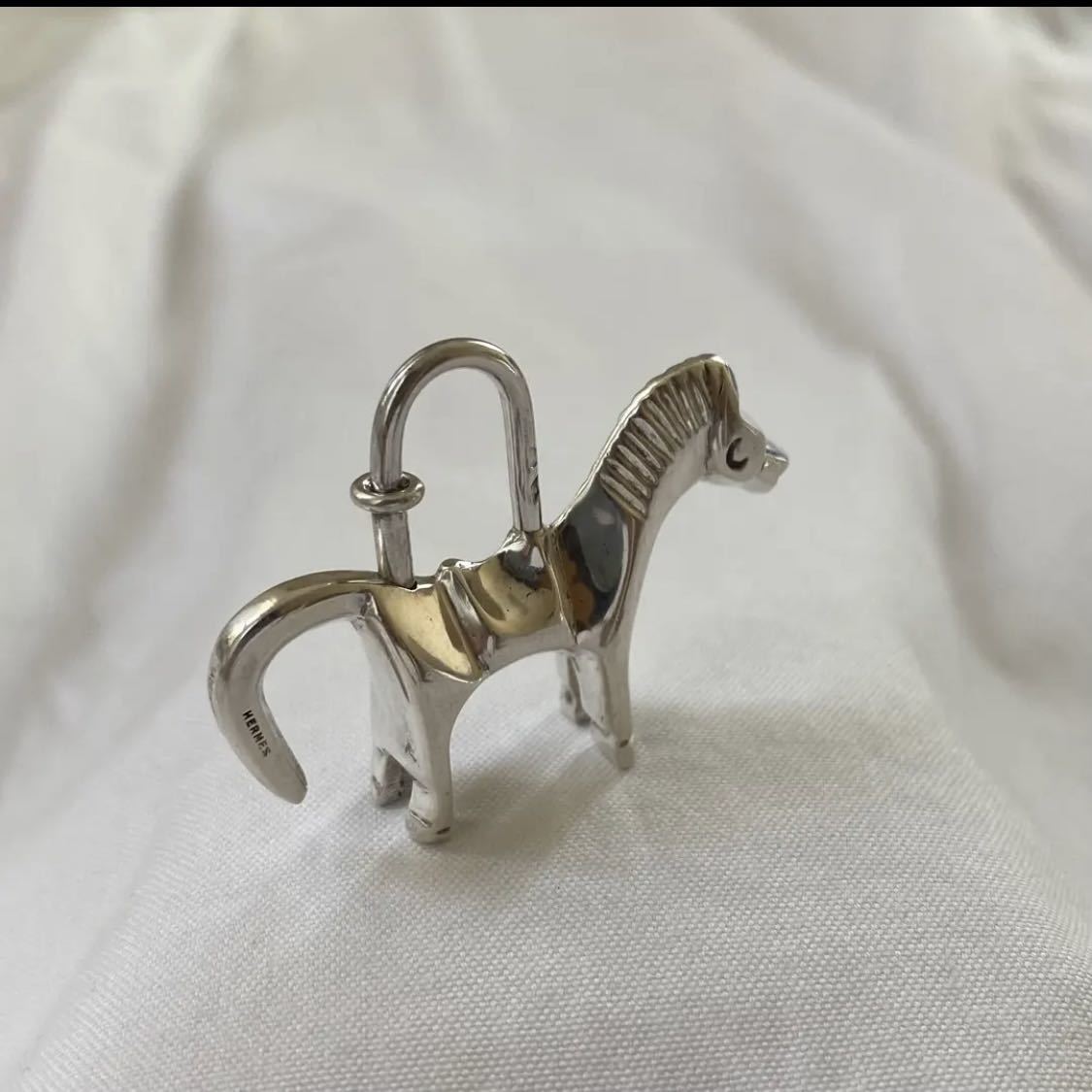  Hermes hose horse HERMES key holder charm Vintage katena