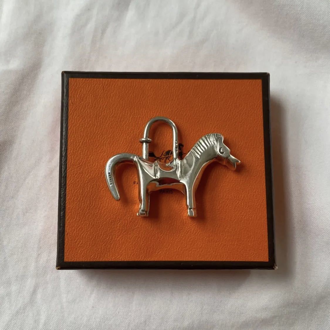  Hermes hose horse HERMES key holder charm Vintage katena