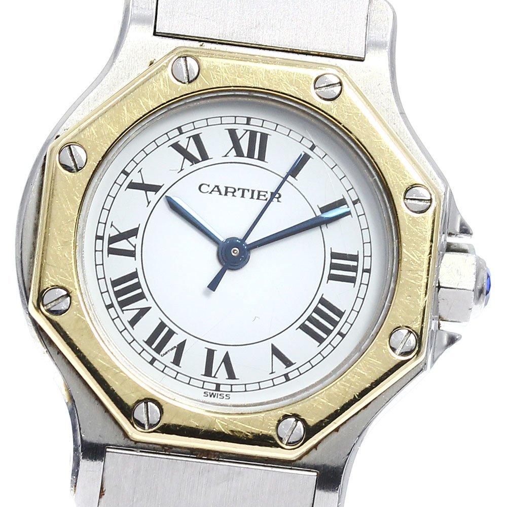 本物の 【CARTIER】カルティエ サントスオクタゴンSM レディース_