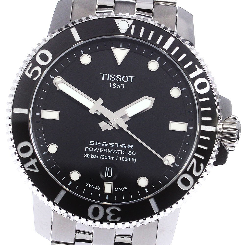 ティソ TISSOT T120407A シースター1000 デイト 自動巻き メンズ 良品 箱・保証書付き_770316_画像1