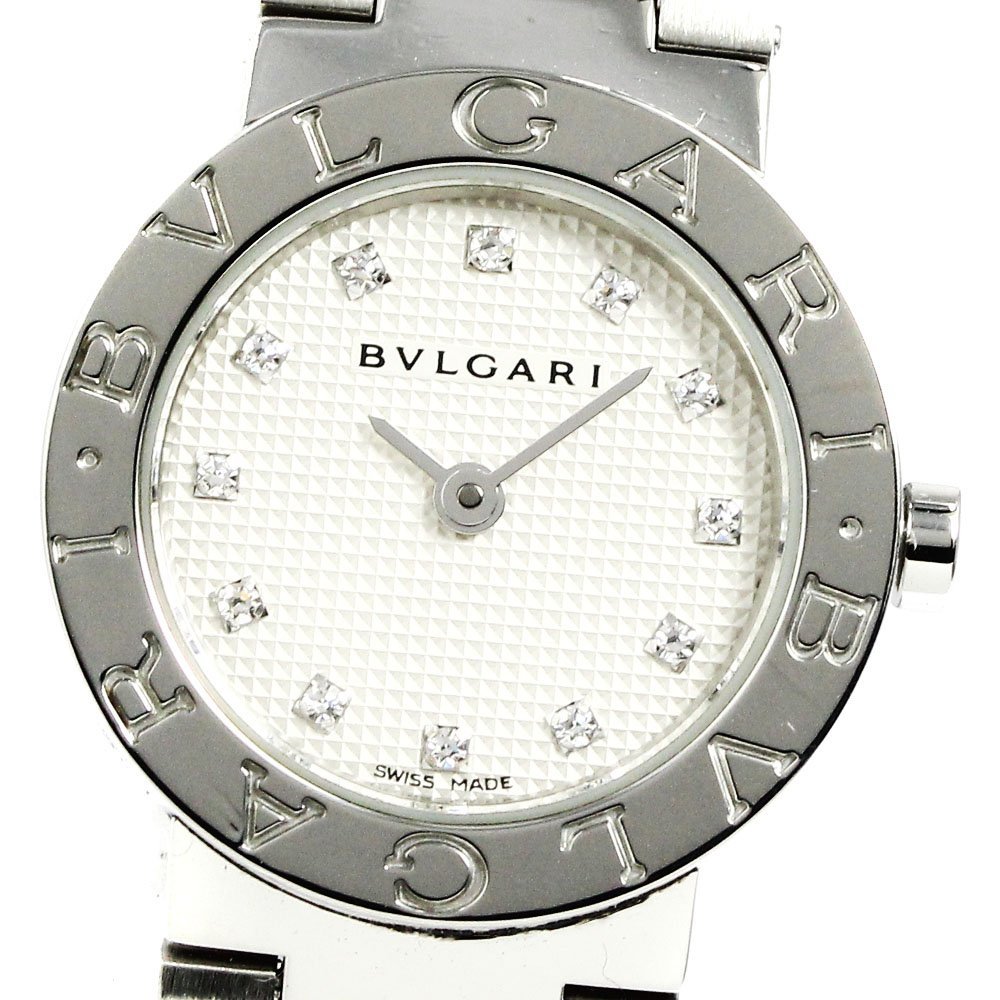 ブルガリ BVLGARI BB23SS ブルガリブルガリ 12Pダイヤ クォーツ レディース 良品 _765906