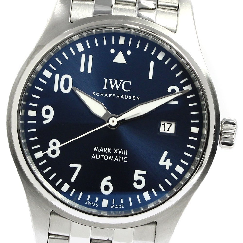 IWC SCHAFFHAUSEN IW327016 パイロットウォッチ マークXVIII デイト 自動巻き メンズ 保証書付き_767137_画像1