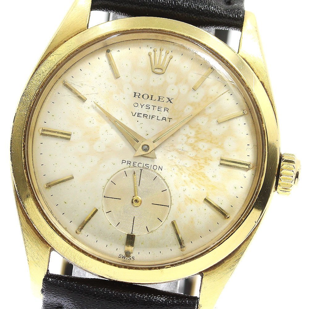 ロレックス ROLEX 6512 プレシジョン オイスター VERIFRAT K18YG cal.1000 手巻き メンズ _767530_画像1