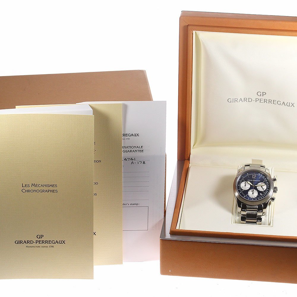 jila-ru*perugoGIRARD-PERREGAUX 4956 Chrono sport chronograph self-winding watch men's superior article box * written guarantee attaching ._769666