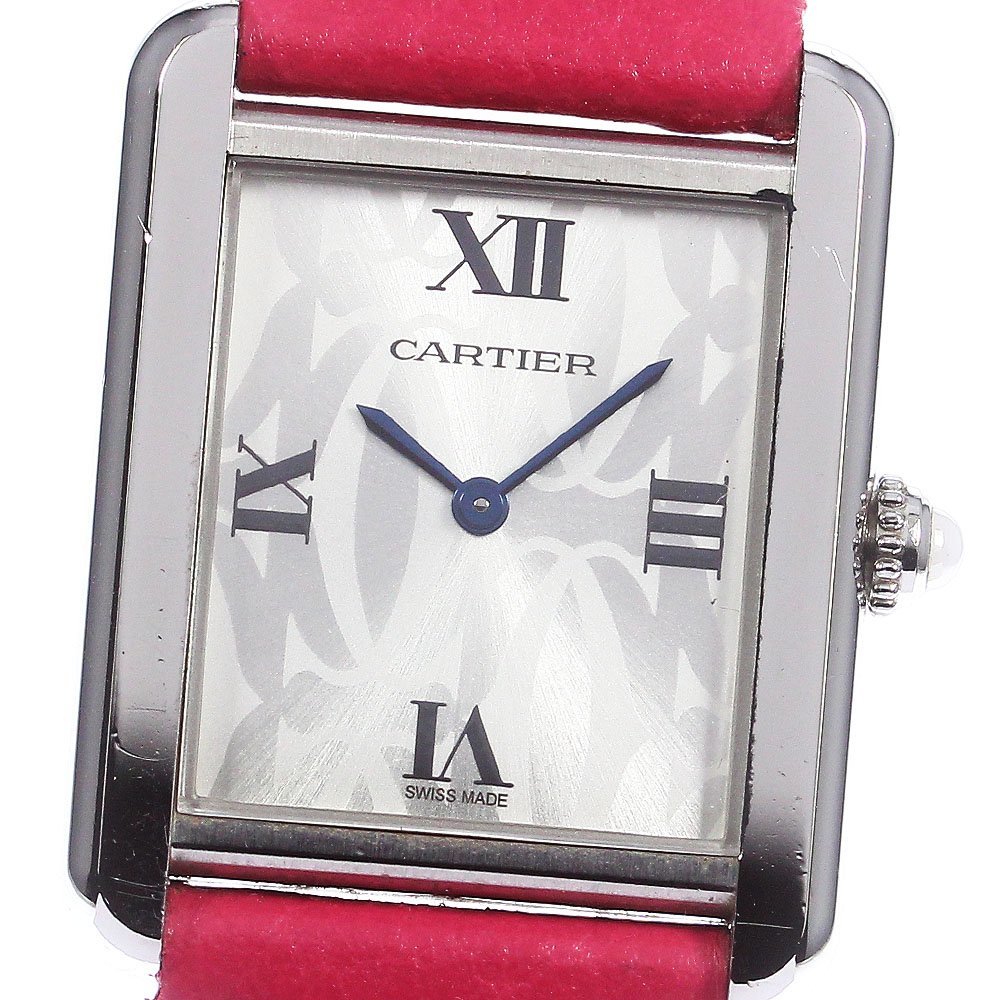 完璧 カルティエ CARTIER タンクソロSM クォーツ レディース _769868