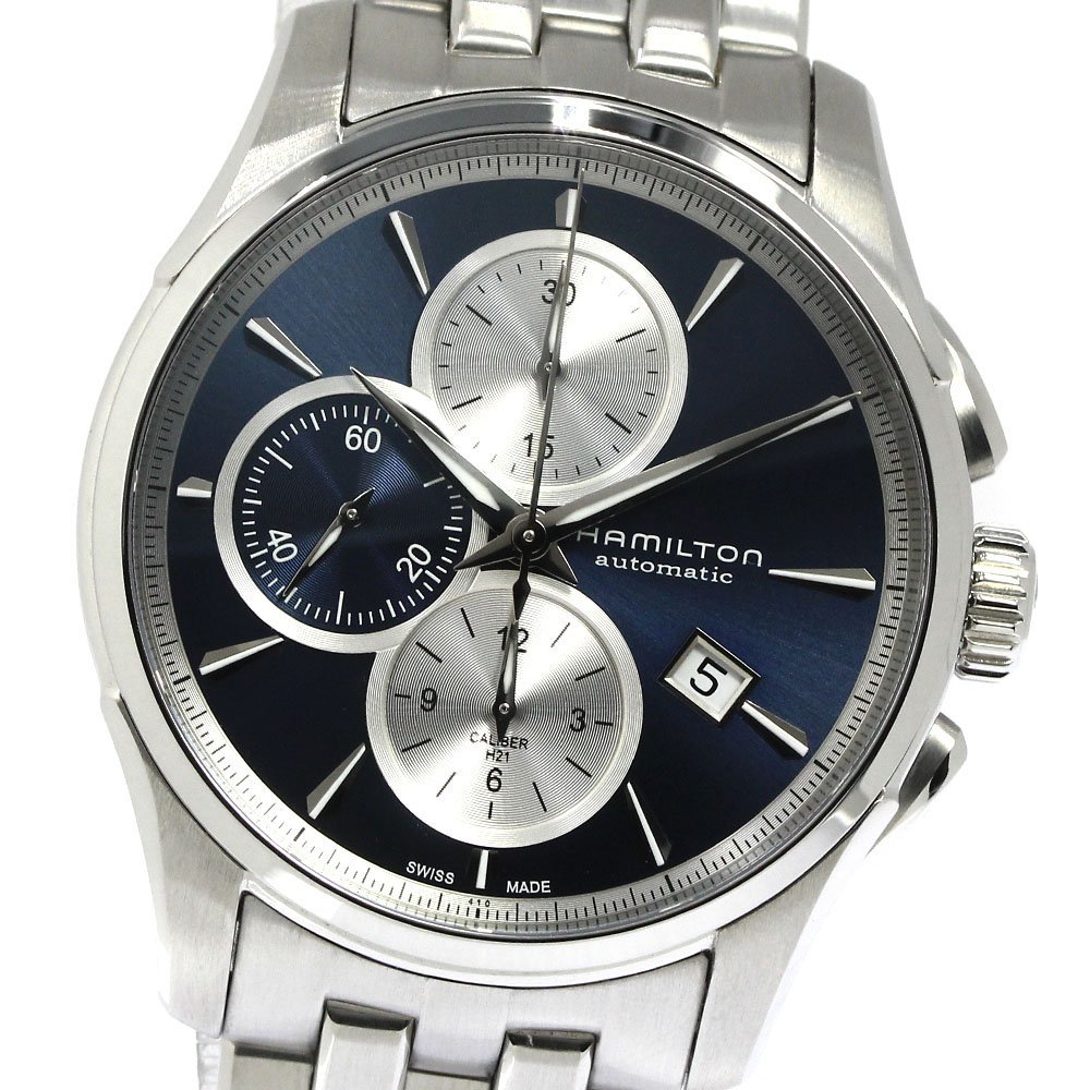  Hamilton HAMILTON H325961 Jazzmaster chronograph Date self-winding watch men's ultimate beautiful goods box * written guarantee attaching ._773029