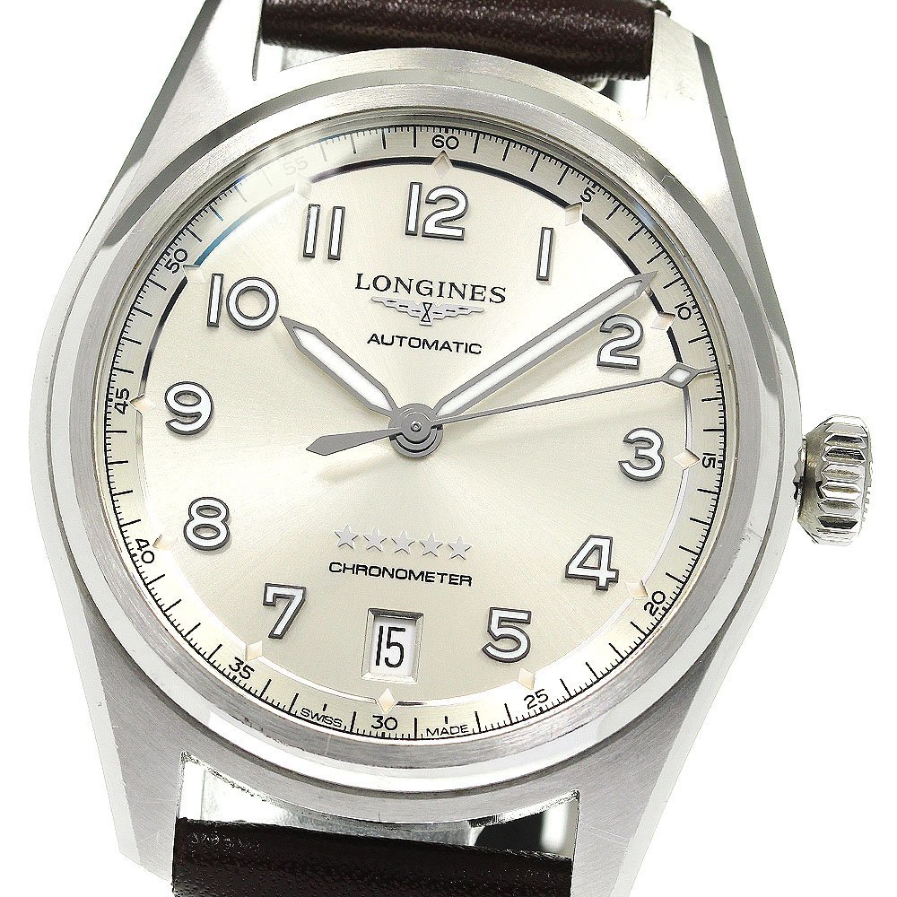 超爆安 スピリット L3.410.4 LONGINES ロンジン デイト 箱・保証書付き