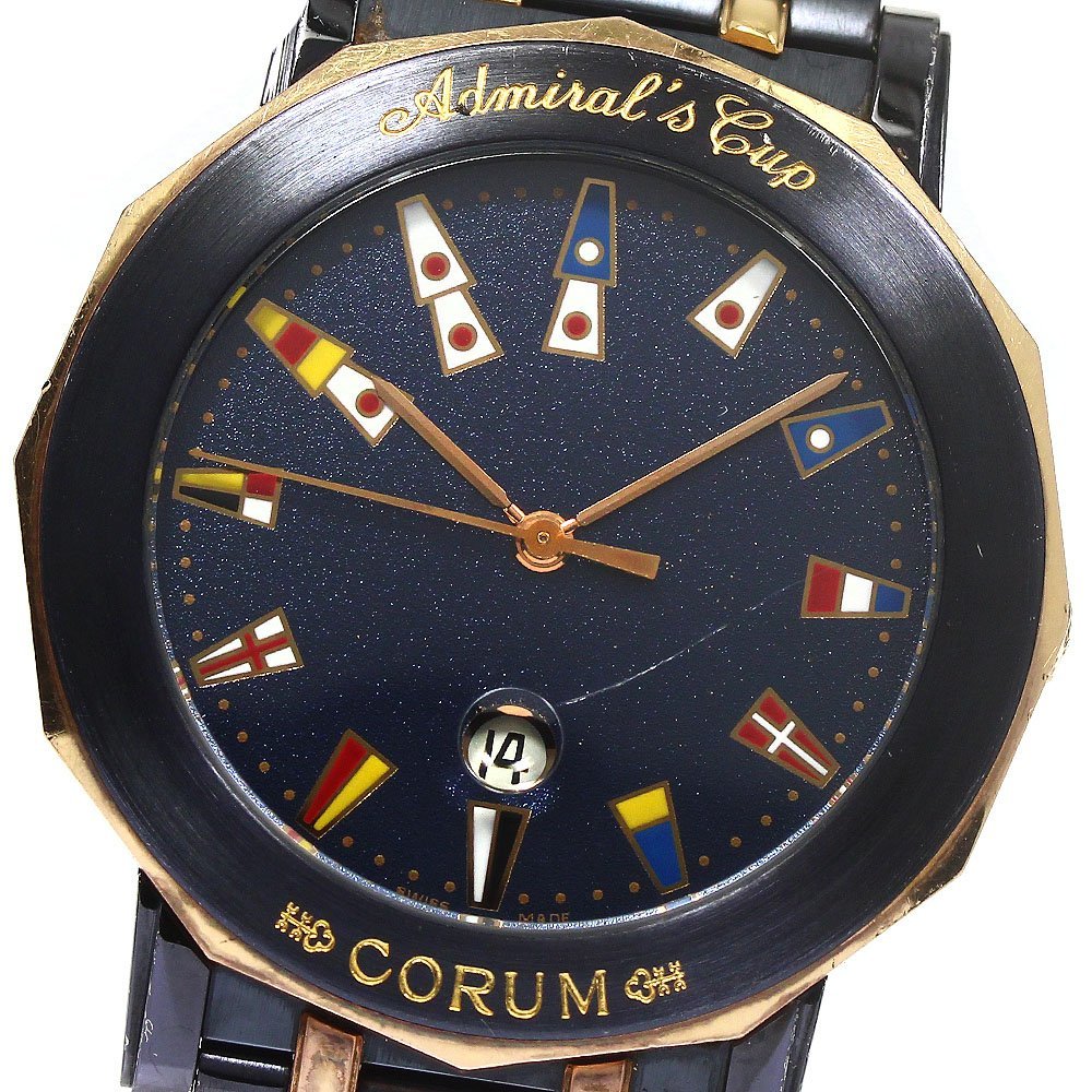 コルム CORUM 99.430.34.V585 アドミラルズカップ ガンブルー クォーツ メンズ _768970_画像1