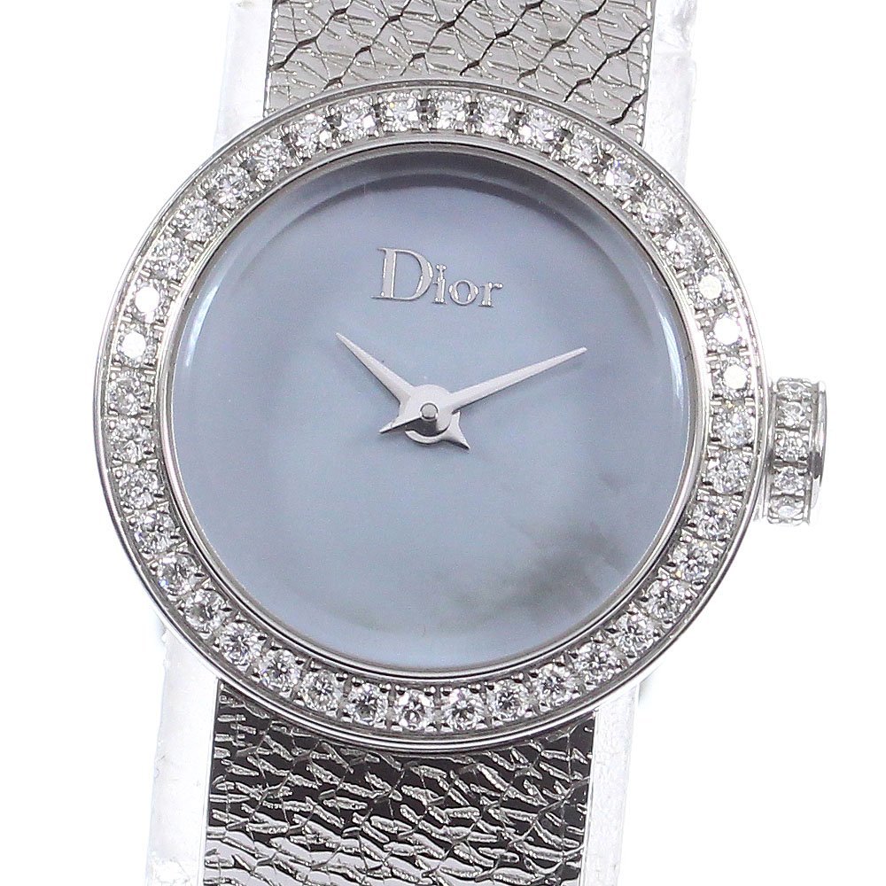 ディオール Dior CD040110-J ラ ディ ドゥ ディオール サテン ダイヤベゼル クォーツ レディース _773190