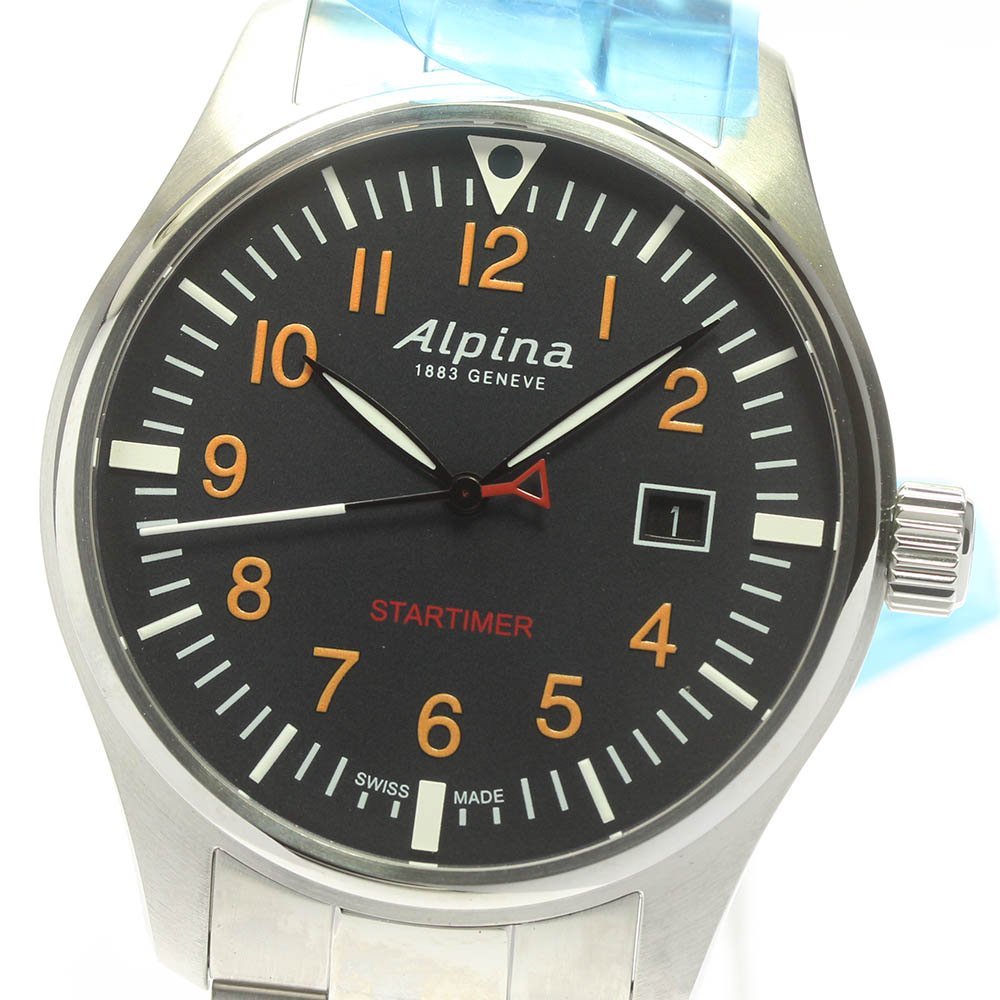 Alpina alpina al240n4s6b Star Timer Дата Quartz Men Неиспользуемая коробка для предметов / гарантия _684057 [ev20]