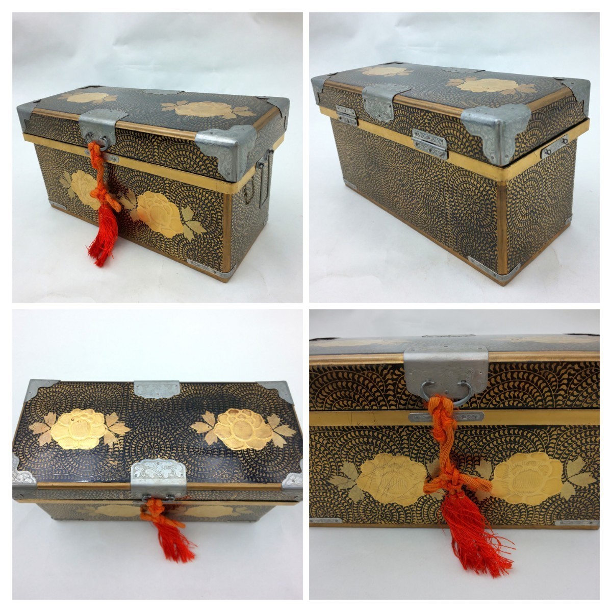 時代物 ☆雛道具 三揃え 箪笥 長持 挟み箱 小道具 木箱入り☆雛 時代物 ☆雛道具 三揃え 箪笥 長持 挟み箱 小道具 木箱入り☆雛