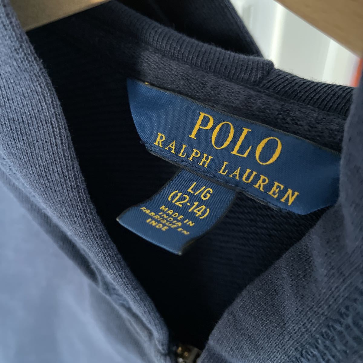 RALPH LAUREN Polo Ralph Lauren sweat Parker Zip up long sleeve L 12 -years old 14 -years old Kids navy ... Hawaii 