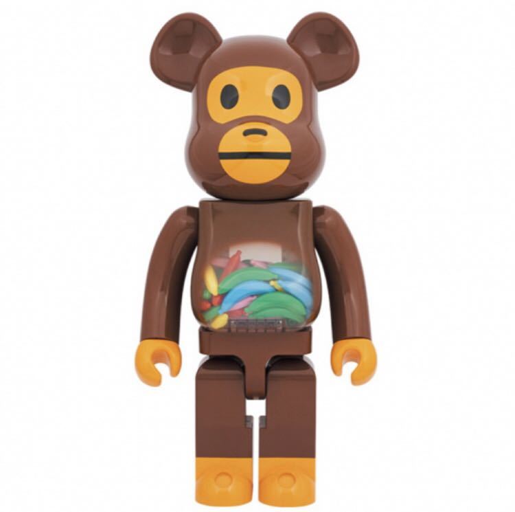 A BATHING APE BE@RBRICK BABY MILO(R) AND BANANA 1000％メディコムトイ ベアブリック_画像1