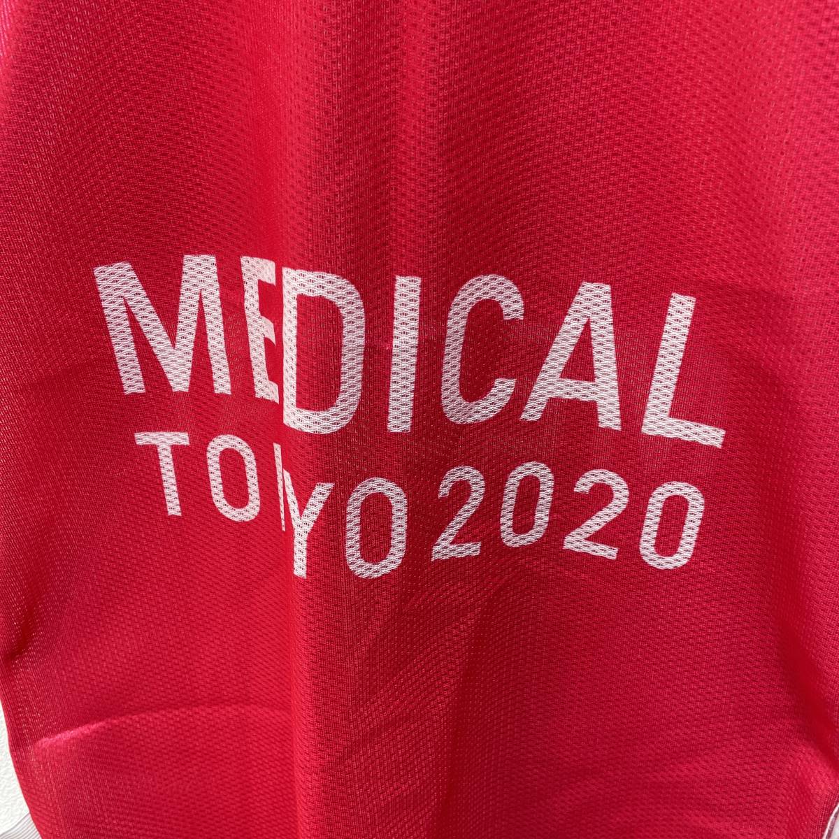 東京五輪　2020　スタッフユニホーム　MEDICAL　救護スタッフ　アシックス　フリーサイズ　ピンク　ビブス　レア　関係者　従業員　　G1491_画像2