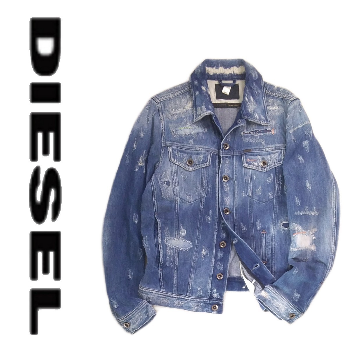 直営店 DIESEL Denim ELSHAR デニムジャケット 黒 ブラック S