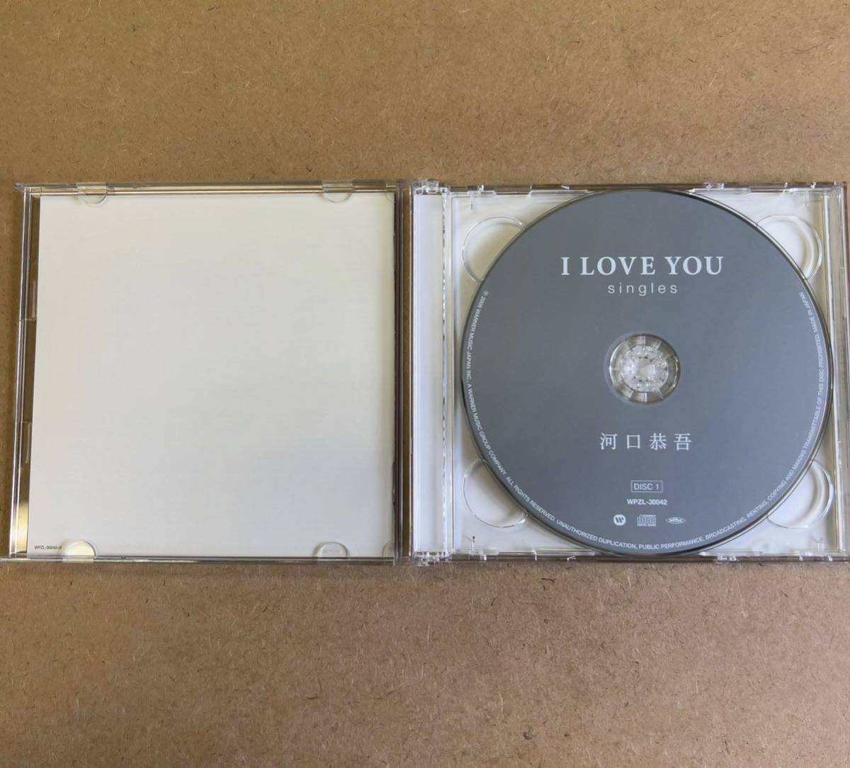 送料無料☆河口恭吾『I LOVE YOU Singles』初回限定盤CD＋DVD32分収録☆美品☆桜☆アルバム☆320_画像4