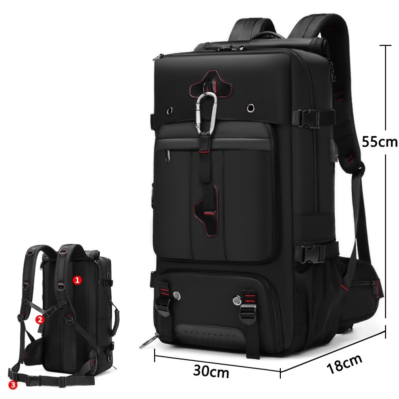 上質　登山リュック 60L トラベルバッグ リュックサック 大容量 USBポート 防水 3way 拡大可能 靴ポケット付き アウトドア_画像3