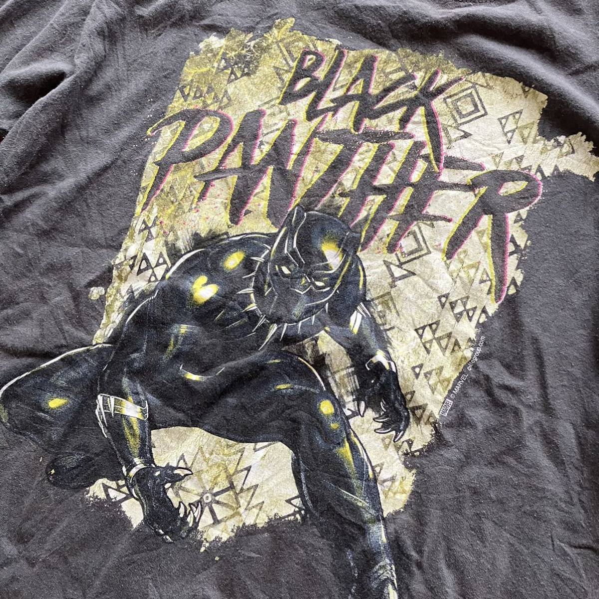 アベンジャーズ マーベル ブラックパンサー 半袖Tシャツ 古着◆メンズM