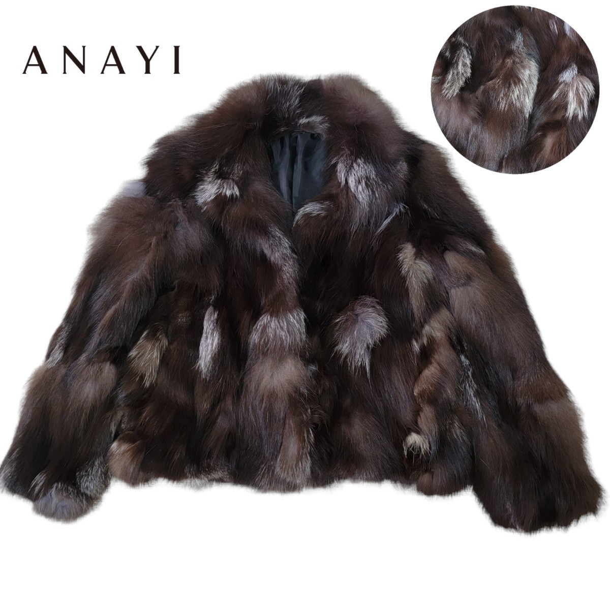 定価約20万円】希少高級毛皮 BLUE FOX アナイ ANAYI ブルーフォックス