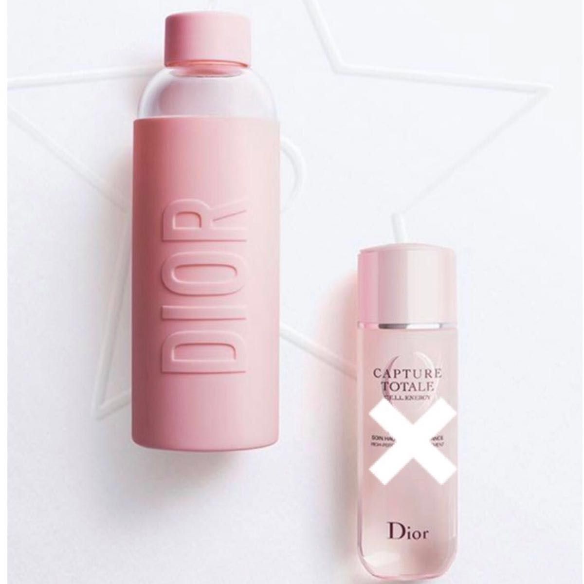 DIOR クリスチャンディオール ノベルティ 正規品 水筒 サーモン ピンク ケータイ マグボトル 携帯マグ 熱中症対策 水分補給