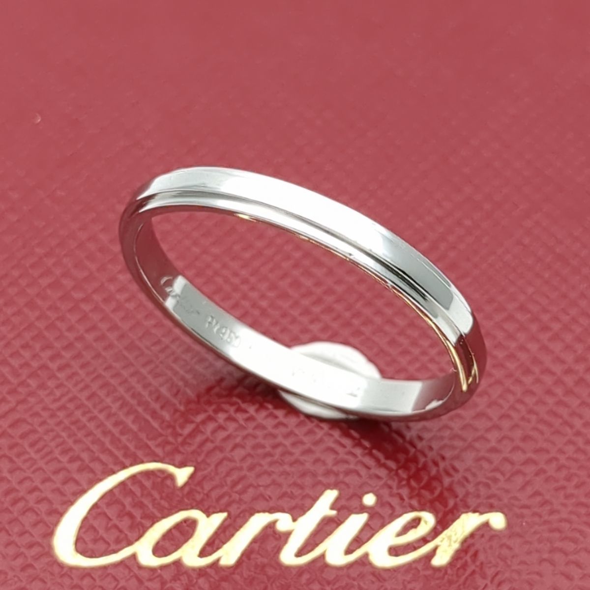 カルティエ　リング　プラチナ950　サイズ59　約18号　 3.2g　VX9847　磨き済　Cartier　Pt950　中古　◆3111/藤枝インター店_画像1