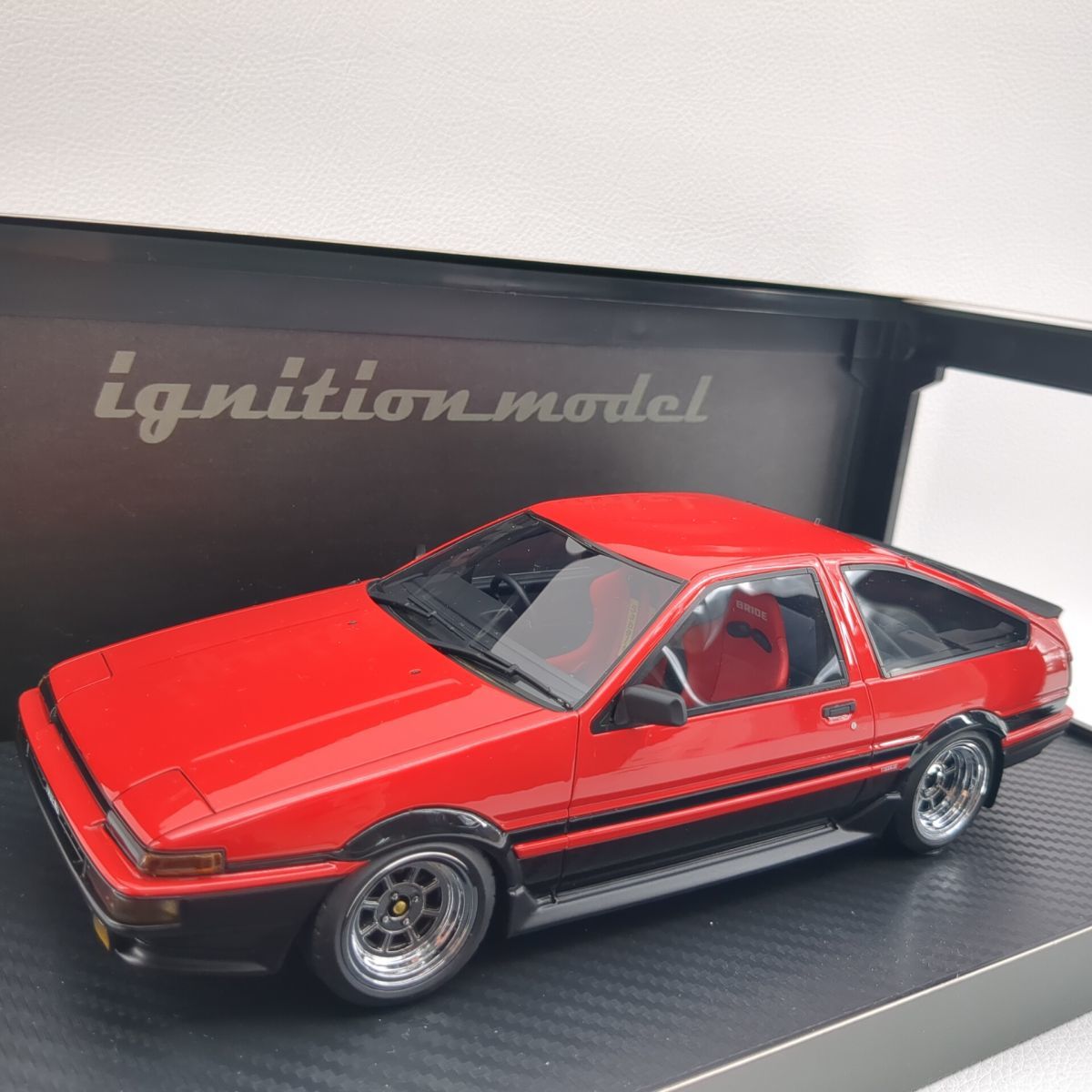 Ignition Model Toyota Sprinter Trueno AE86 3Door GT Apex レッド ブラック 1/18 ミニカー トレノ イグニッションモデル ◆3109/宮竹店_画像2