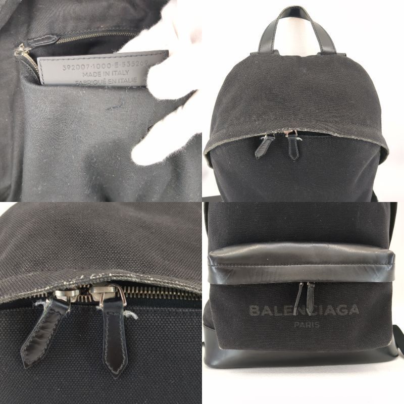 バレンシアガ リュックサック ブラック 392007 バックパック キャンバス  BALENCIAGA 中古 ◆3111/藤枝インター店の画像9