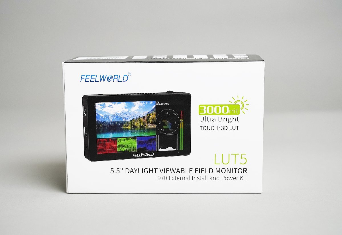 FEELWORLD LUT5 5.5インチ超高輝度3000nitタッチスクリーン DSLRカメラフィールドモニター　4KHDMI入力出力1920X1080IPSパネル_画像1