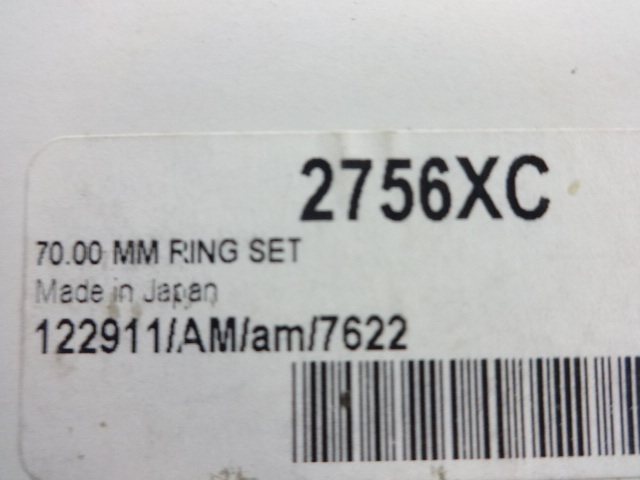 新品 Z1 KZ1000 系用 ワイセコK1015 用 70mm 2756XC 補修用ピストンリングセット　1気筒分　R5.10_画像2