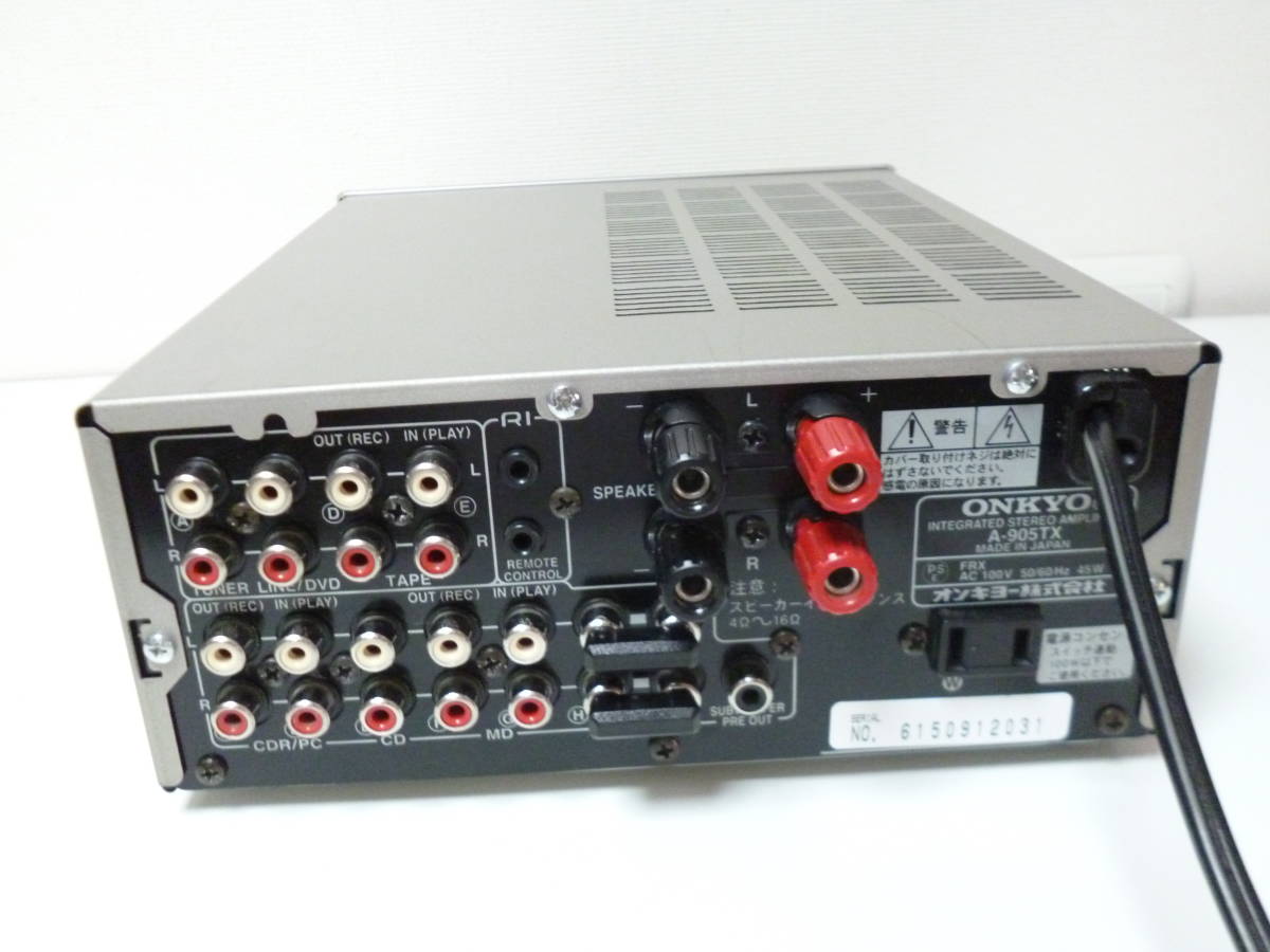 ☆整備済み☆ONKYO A-905TX SPリレー交換済み 動作良好 美品⑨ ☆整備済み☆ONKYO A-905TX SPリレー交換済み 動作良好 美品⑨