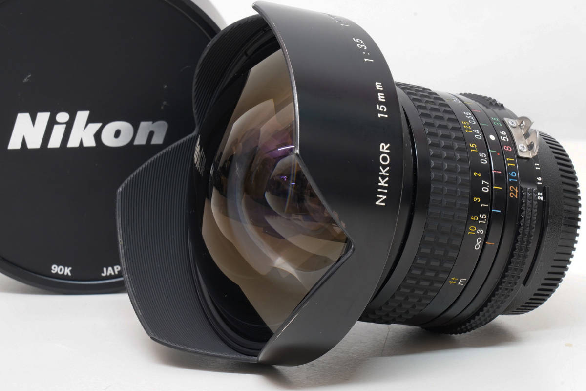 良品★ニコン/Nikon Ai NIKKOR 15mm F3.5 超広角単焦点レンズ 魚眼