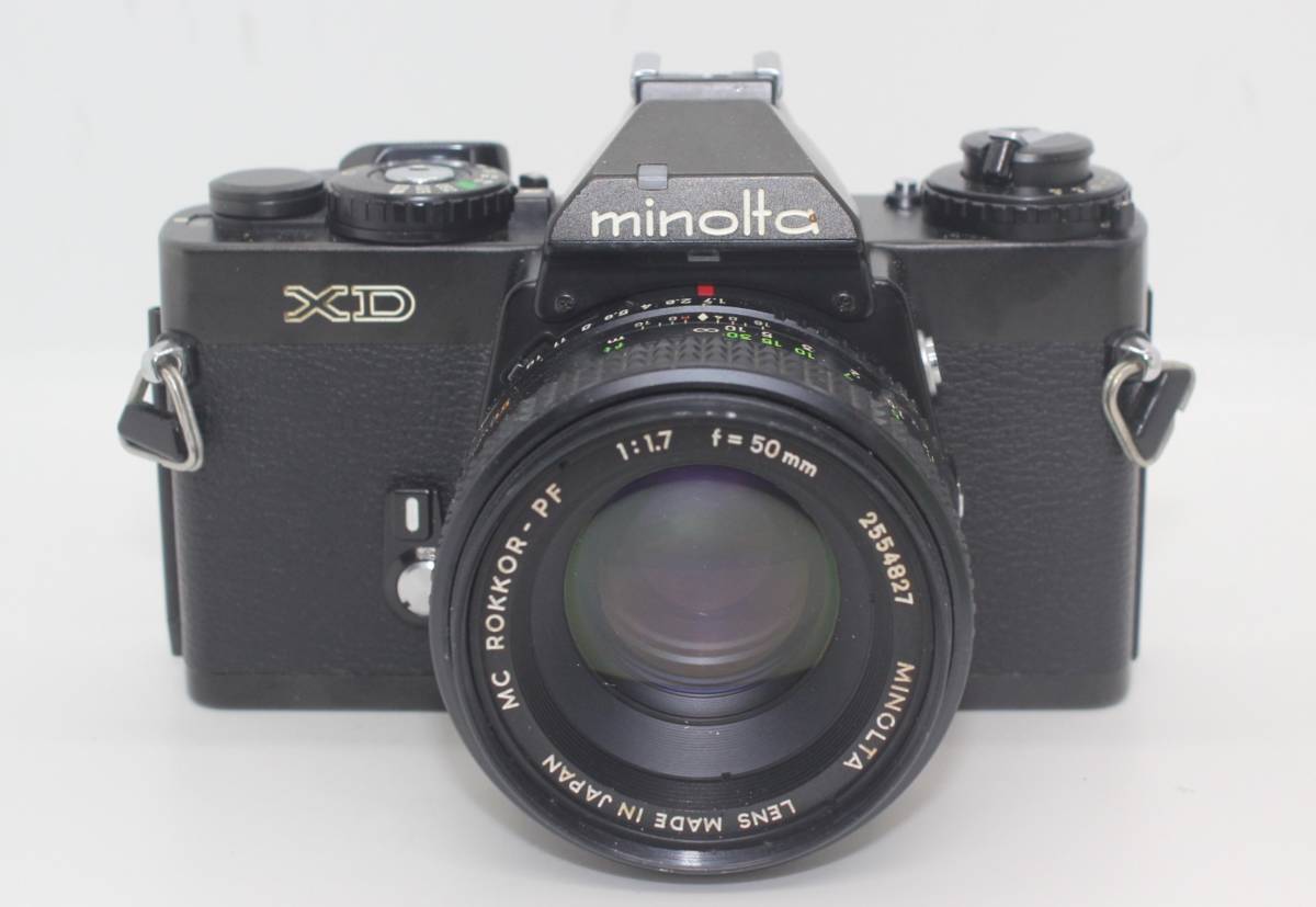 ★美品★ MINOLTA ミノルタ XD ボディ ブラック ＋ MC ROKKOR-PF 50mm F1.7 露出・シャッター全速 #M060_画像2