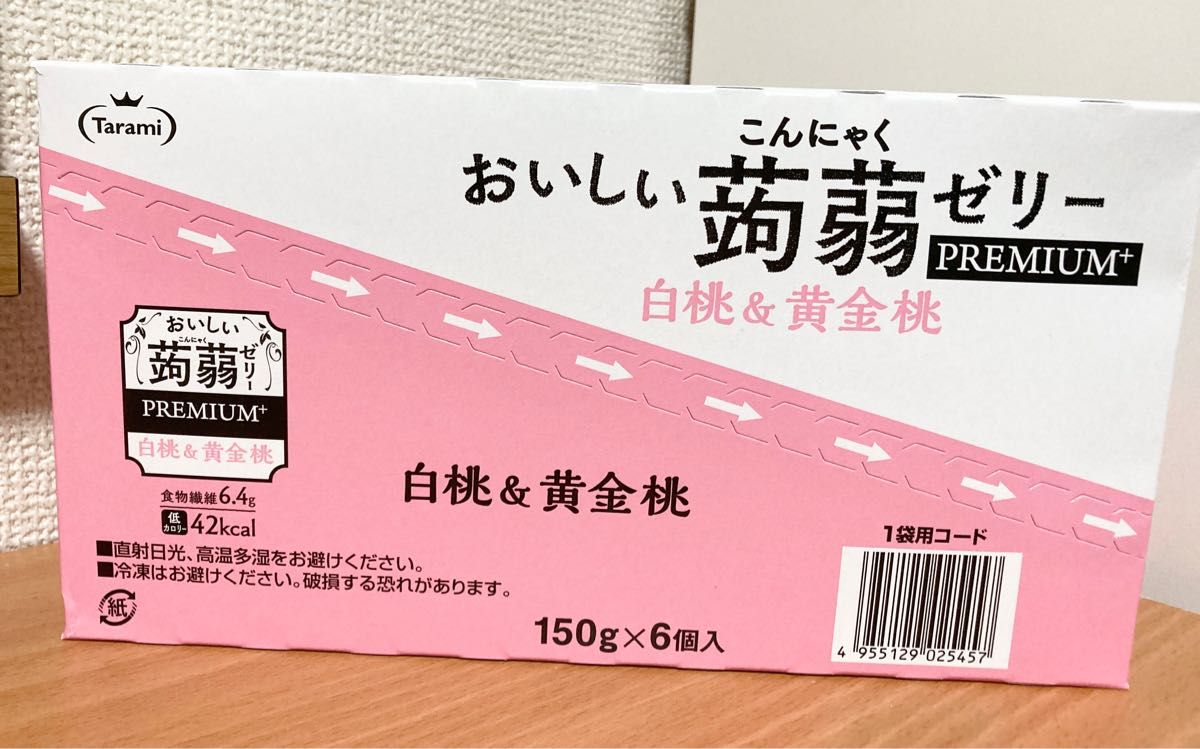 たらみ おいしい蒟蒻ゼリー PREMIUM シリーズ 白桃＆黄金桃 150g 6個セット