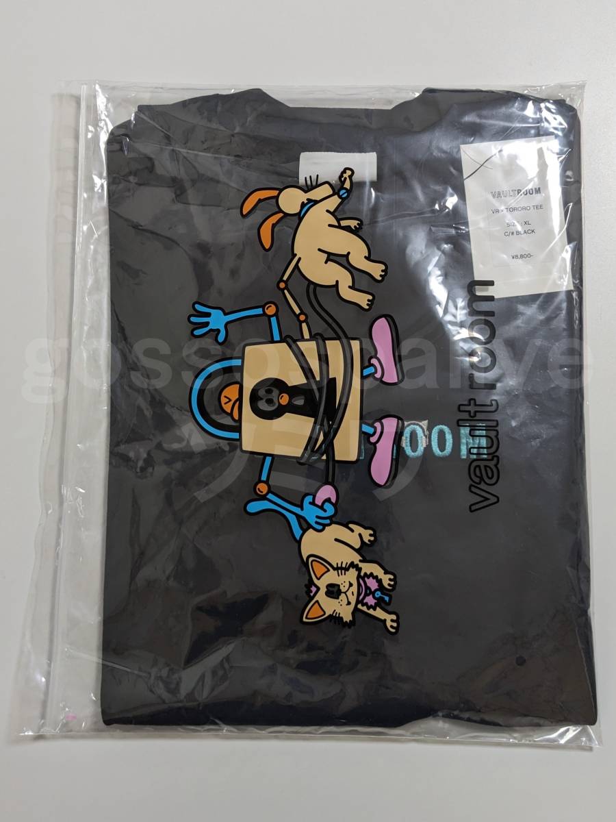 新品未使用 サイズXL】VR × TORORO TEE / BLK vaultroom × 猫麦とろろ