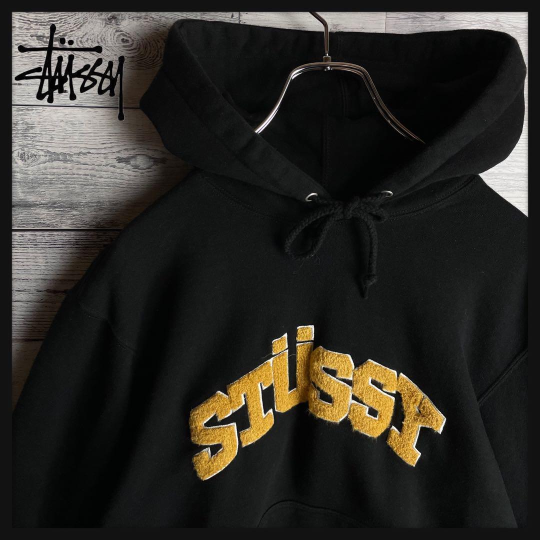 評価が高い 【USA製】stussy ステューシー 両面プリント ビッグロゴ