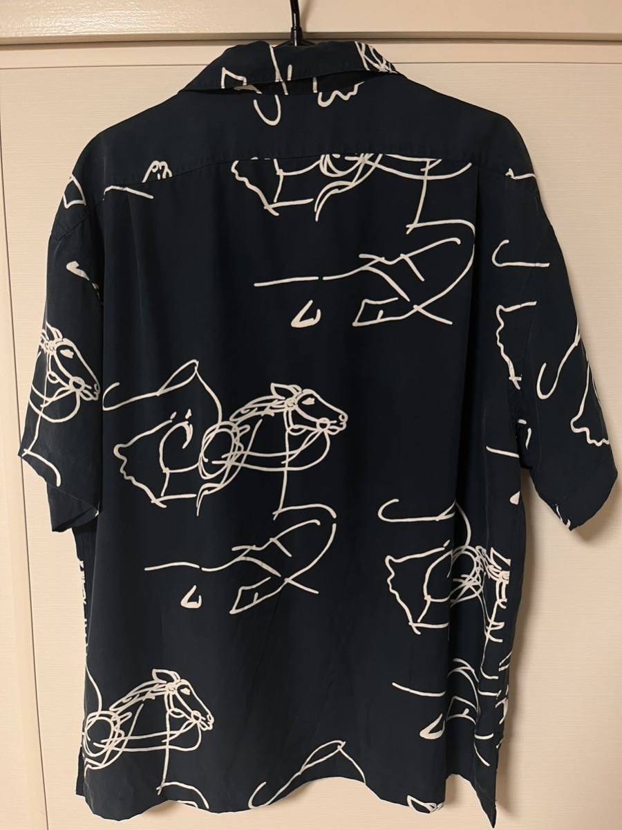 スペシャル ホース柄 90s ポロ ラルフローレン 紺×白 レーヨン スペシャル ホース柄 90s ポロ ラルフローレン 紺×白 レーヨン