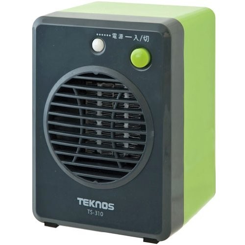 TEKNOS モバイルセラミックヒーター グリーン TS-310_画像1