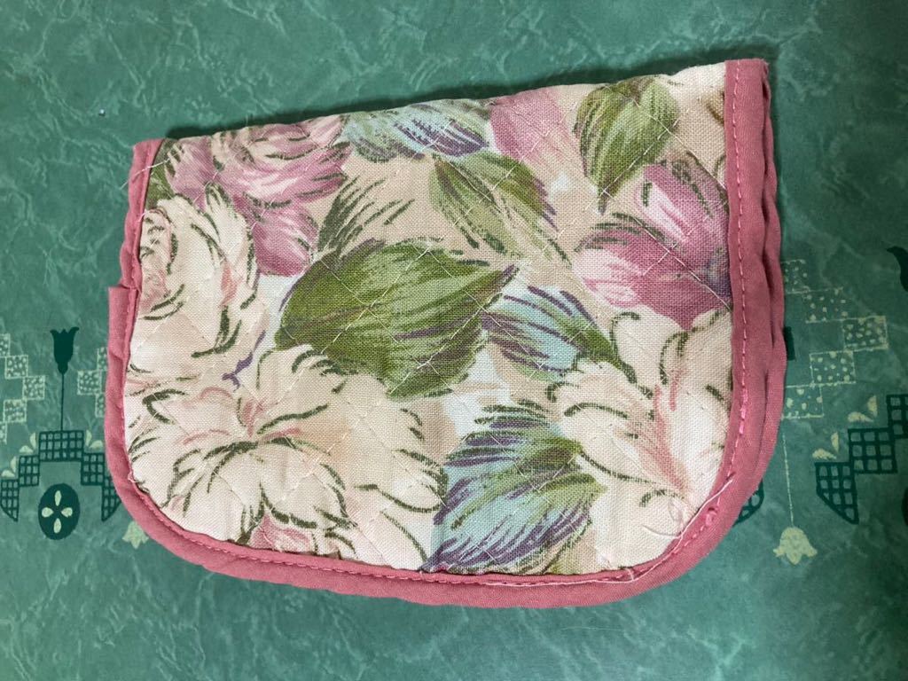 [ secondhand goods ] pocket tissue case floral print pink series HEART folding type 