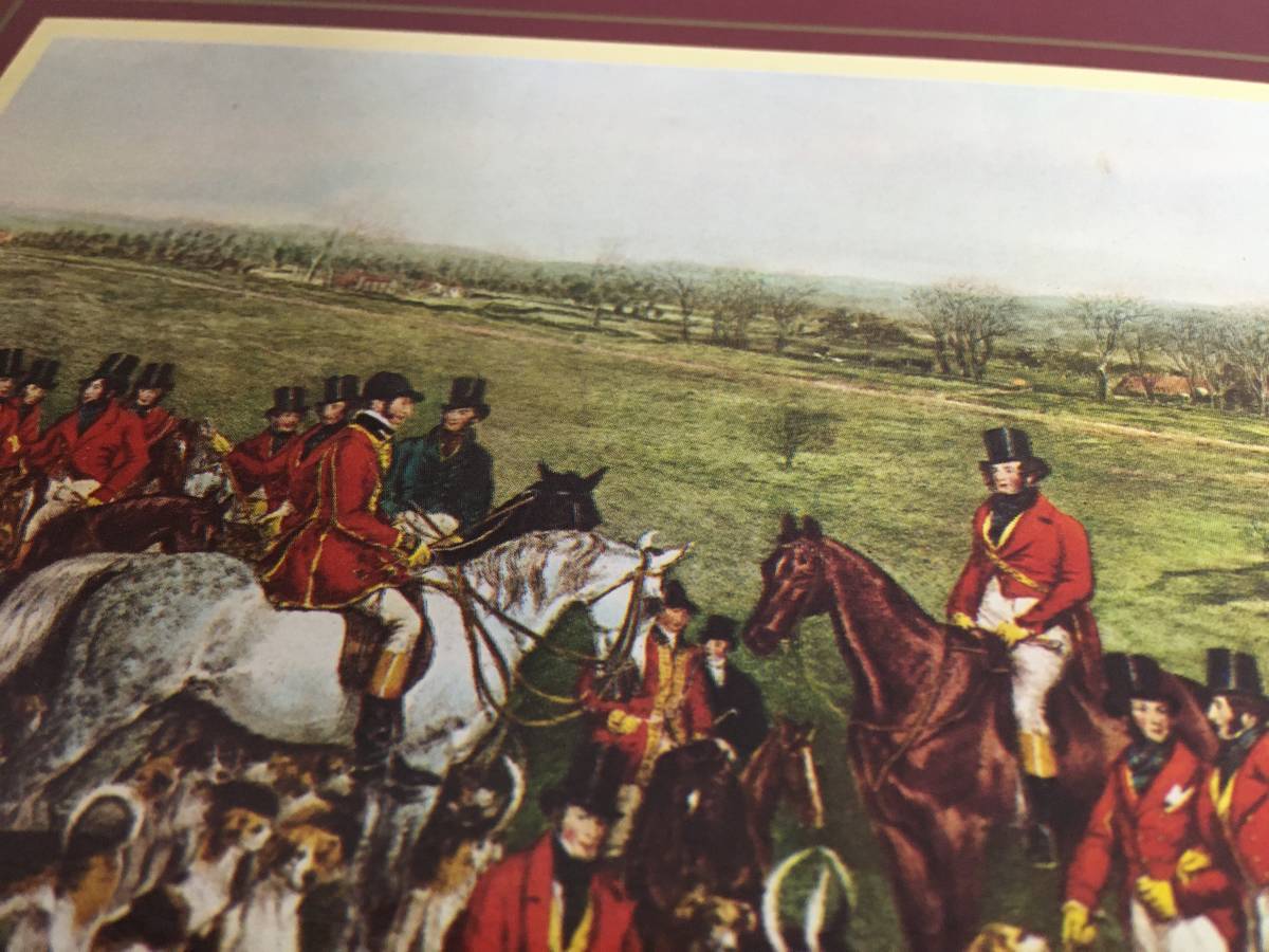 古いPLACEMATS ランチョンマット　the meeting of her majesty's staghounds on ascot heath_画像3