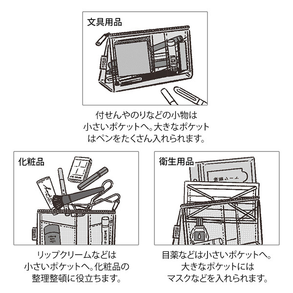 ミドリ ペン&ツールポーチ メッシュ マチ付 水色 53353-006_画像6