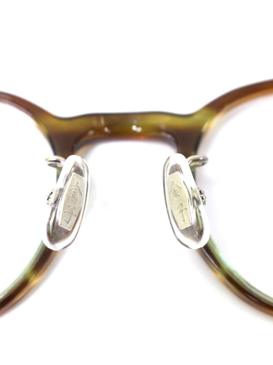 金子眼鏡 メガネ チタニウム　ボストンフレーム　フルリム 総柄_画像4